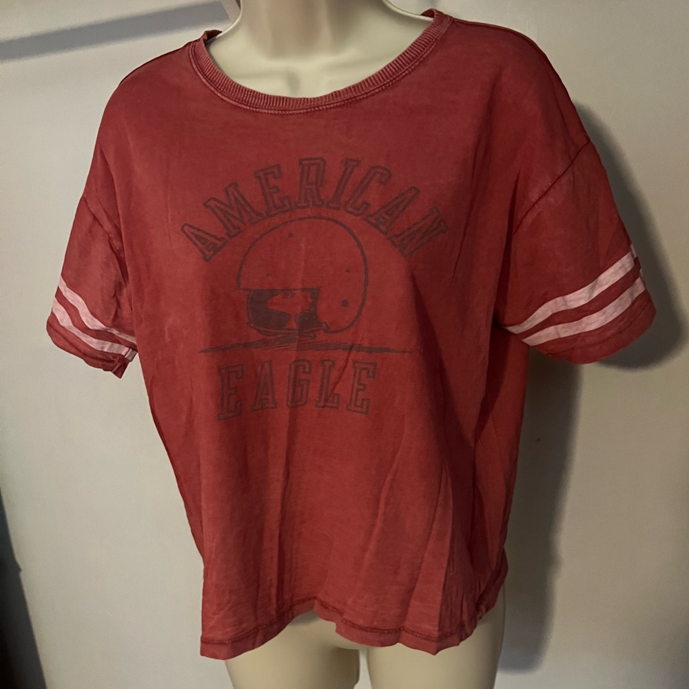 American Eagle Red Graphic T-Shirt